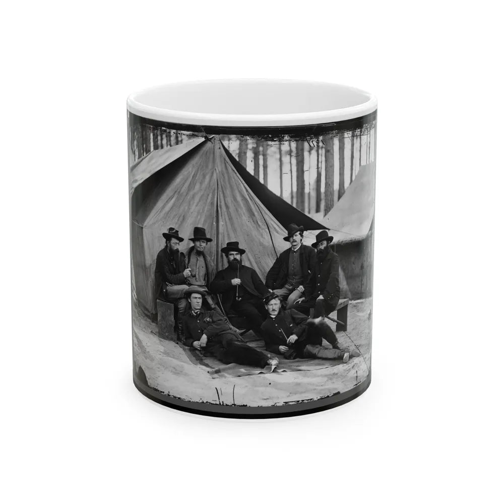 Petersburg, Virginia. Engineers At H.Q., Army Of The Potomac (U.S. Civil War) White Coffee Mug-11oz-Go Mug Yourself