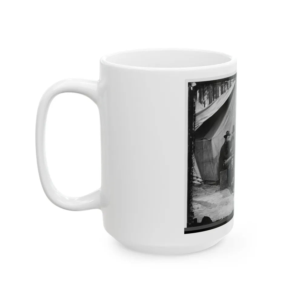 Petersburg, Virginia. Engineers At H.Q., Army Of The Potomac (U.S. Civil War) White Coffee Mug-Go Mug Yourself