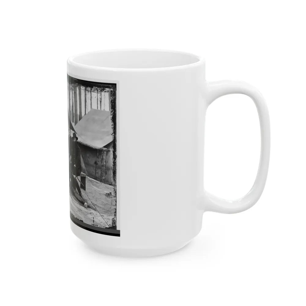Petersburg, Virginia. Engineers At H.Q., Army Of The Potomac (U.S. Civil War) White Coffee Mug-Go Mug Yourself