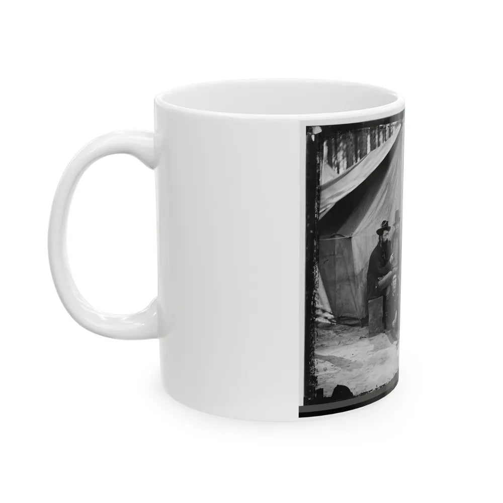 Petersburg, Virginia. Engineers At H.Q., Army Of The Potomac (U.S. Civil War) White Coffee Mug-Go Mug Yourself