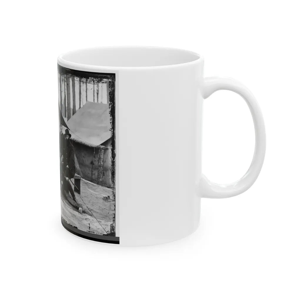 Petersburg, Virginia. Engineers At H.Q., Army Of The Potomac (U.S. Civil War) White Coffee Mug-Go Mug Yourself