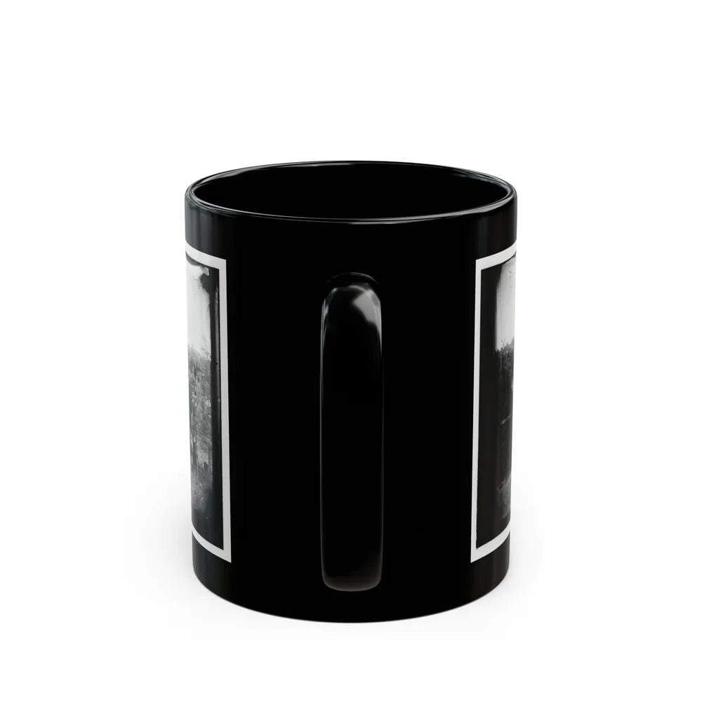 Petersburg, Virginia. Group At Telegraphic Corps Quarters. Headquarters, Army Of The Potomac (U.S. Civil War) Black Coffee Mug-Go Mug Yourself