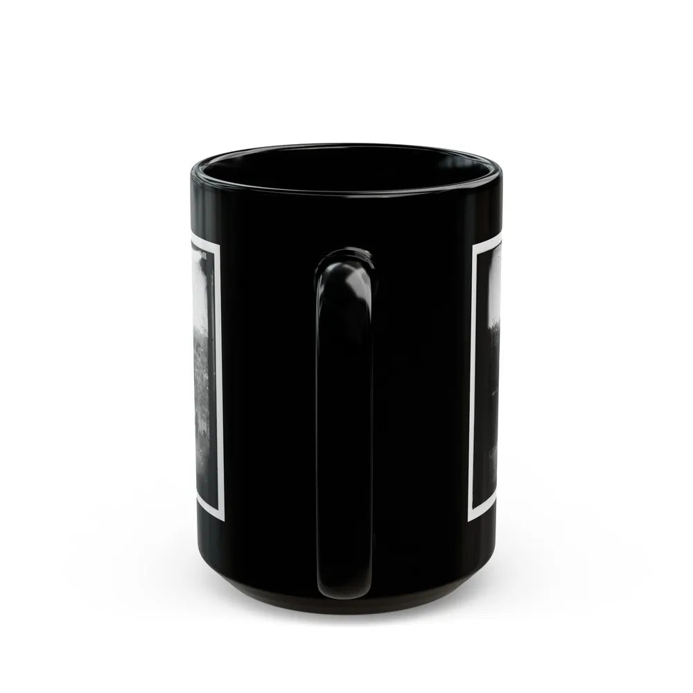 Petersburg, Virginia. Group At Telegraphic Corps Quarters. Headquarters, Army Of The Potomac (U.S. Civil War) Black Coffee Mug-Go Mug Yourself