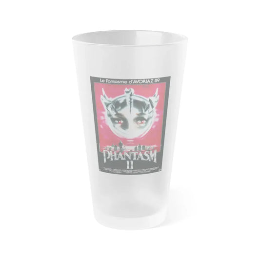 PHANTASM II (FRENCH) 1988 Movie Poster - Frosted Pint Glass 16oz 16oz Frosted - Go Mug Yourself