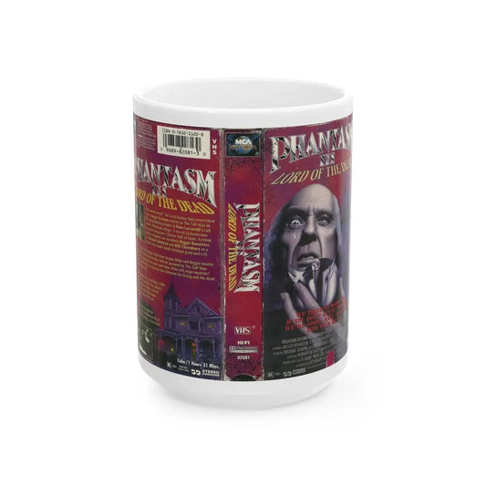 PHANTASM III LORD OF THE DEAD (VHS COVER) - White Coffee Mug 15oz - Go Mug Yourself
