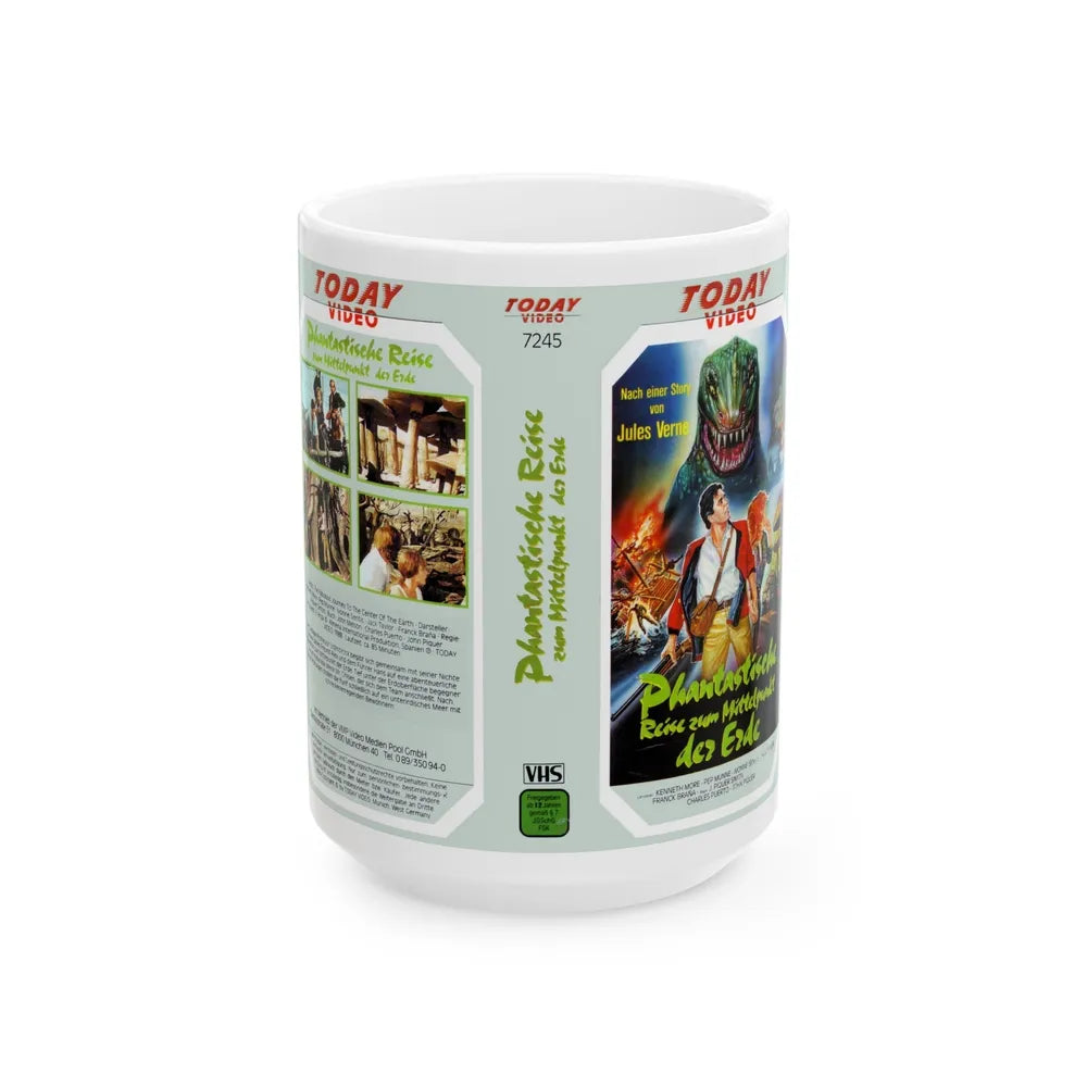 PHANTASTISCHE REISE ZUM MITTELPUNKT DEZ EZDE (VHS COVER) - White Coffee Mug-15oz-Go Mug Yourself