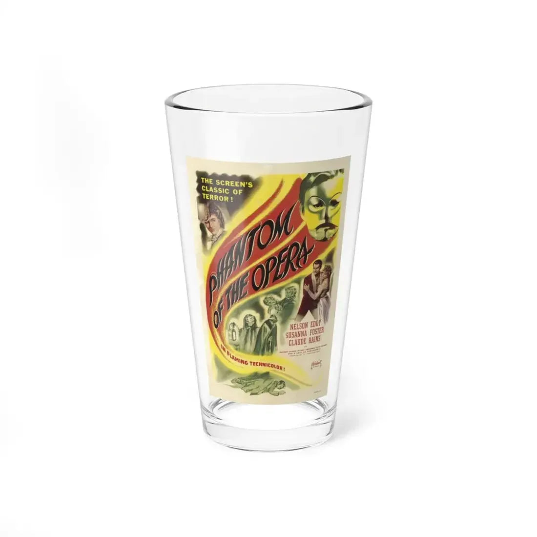 PHANTOM OF THE OPERA 1943 Movie Poster - Pint Glass 16oz - Go Mug Yourself