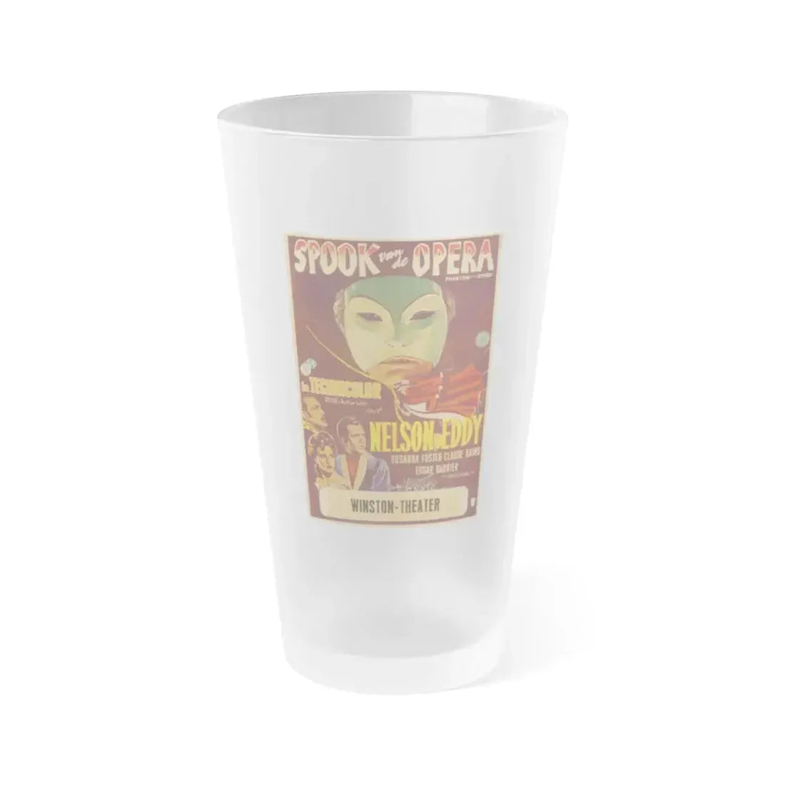 PHANTOM OF THE OPERA (DUTCH) 1943 Movie Poster - Frosted Pint Glass 16oz 16oz Frosted - Go Mug Yourself