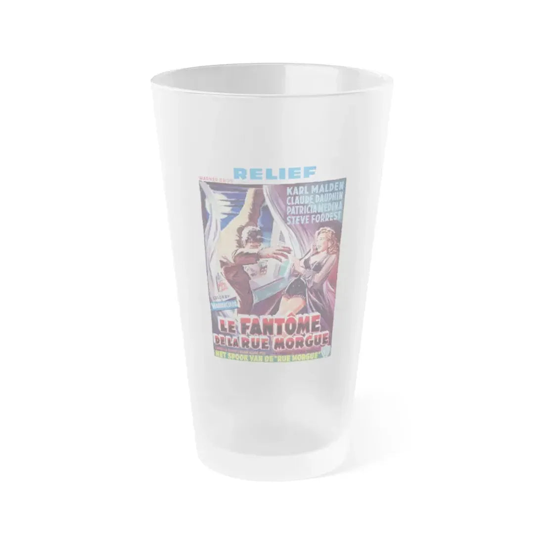 PHANTOM OF THE RUE MORGUE (BELGIAN) 1954 Movie Poster - Frosted Pint Glass 16oz 16oz Frosted - Go Mug Yourself