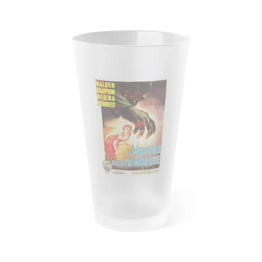 PHANTOM OF THE RUE MORGUE (ITALIAN) 1954 Movie Poster - Frosted Pint Glass 16oz 16oz Frosted - Go Mug Yourself