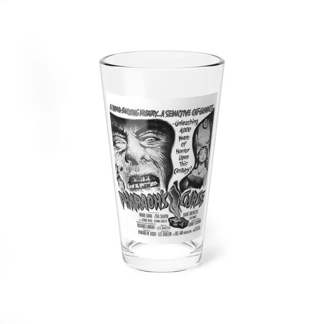 PHARAOH'S CURSE (2) 1957 Movie Poster - Pint Glass 16oz 16oz - Go Mug Yourself