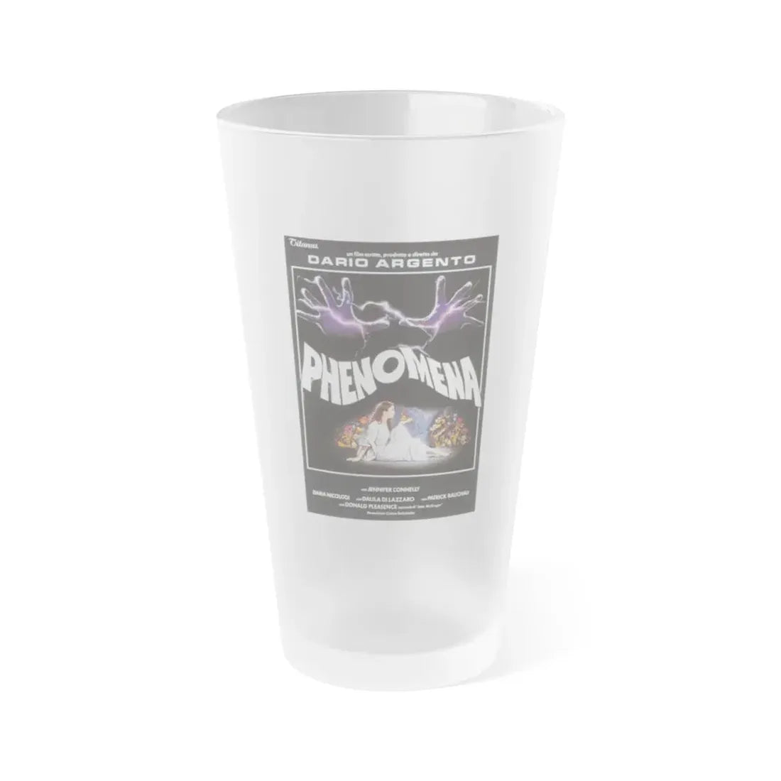 PHENOMENA 1985 Movie Poster - Frosted Pint Glass 16oz 16oz Frosted - Go Mug Yourself