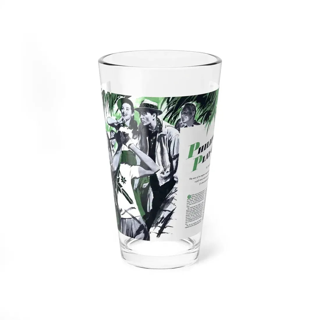 Philippine Play-Off, The American Magazine, June 1952 (Magazine Illustration) Pint Glass 16oz 16oz - Go Mug Yourself