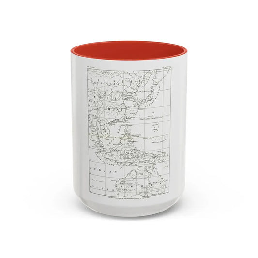 Philippines, The (1900) (Map) Accent Coffee Mug 15oz Red - Go Mug Yourself