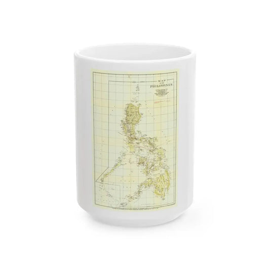 Philippines, The (1905) (Map) White Coffee Mug 15oz - Go Mug Yourself