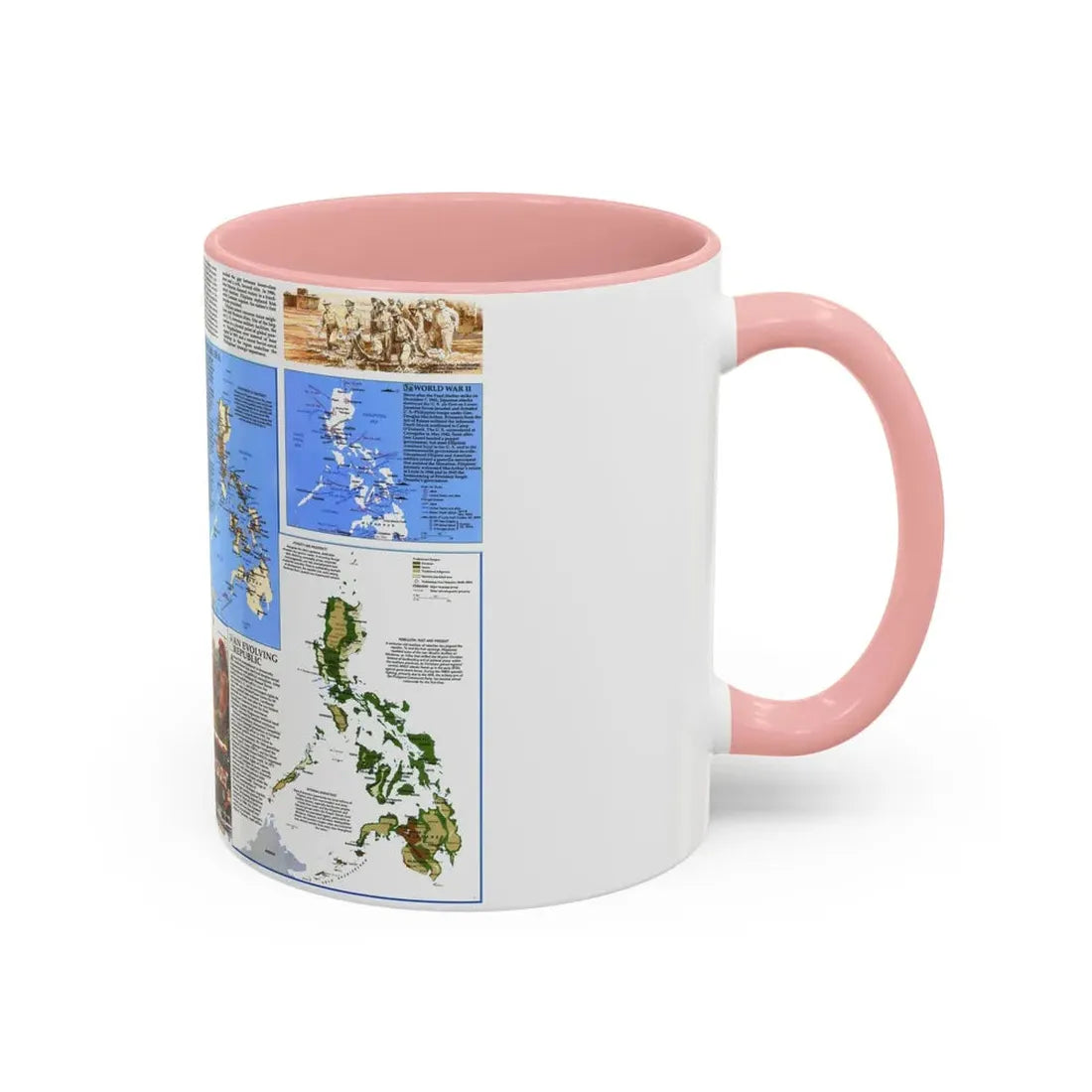 Philippines - The History of the (1986) (Map) Accent Coffee Mug - Go Mug Yourself