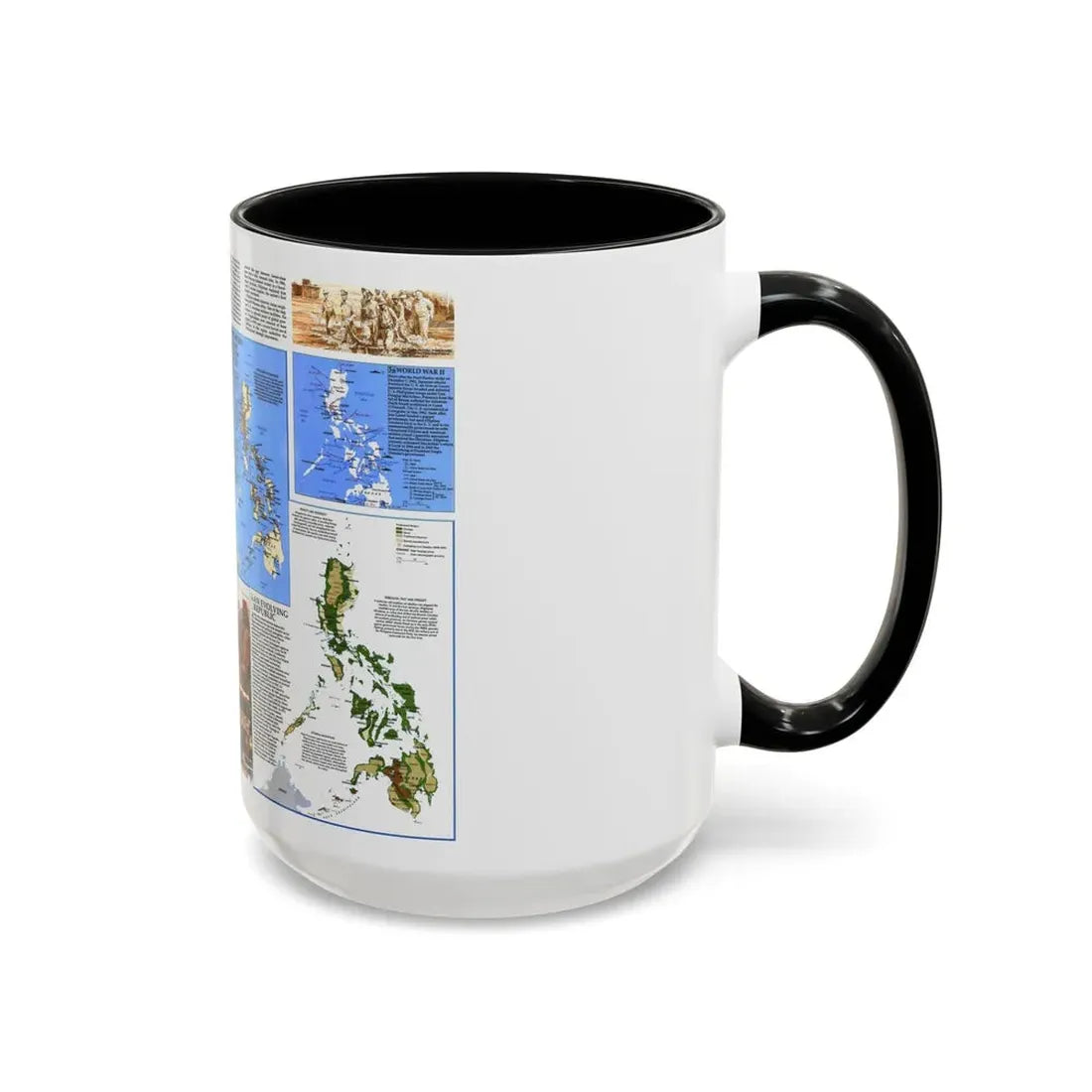 Philippines - The History of the (1986) (Map) Accent Coffee Mug - Go Mug Yourself