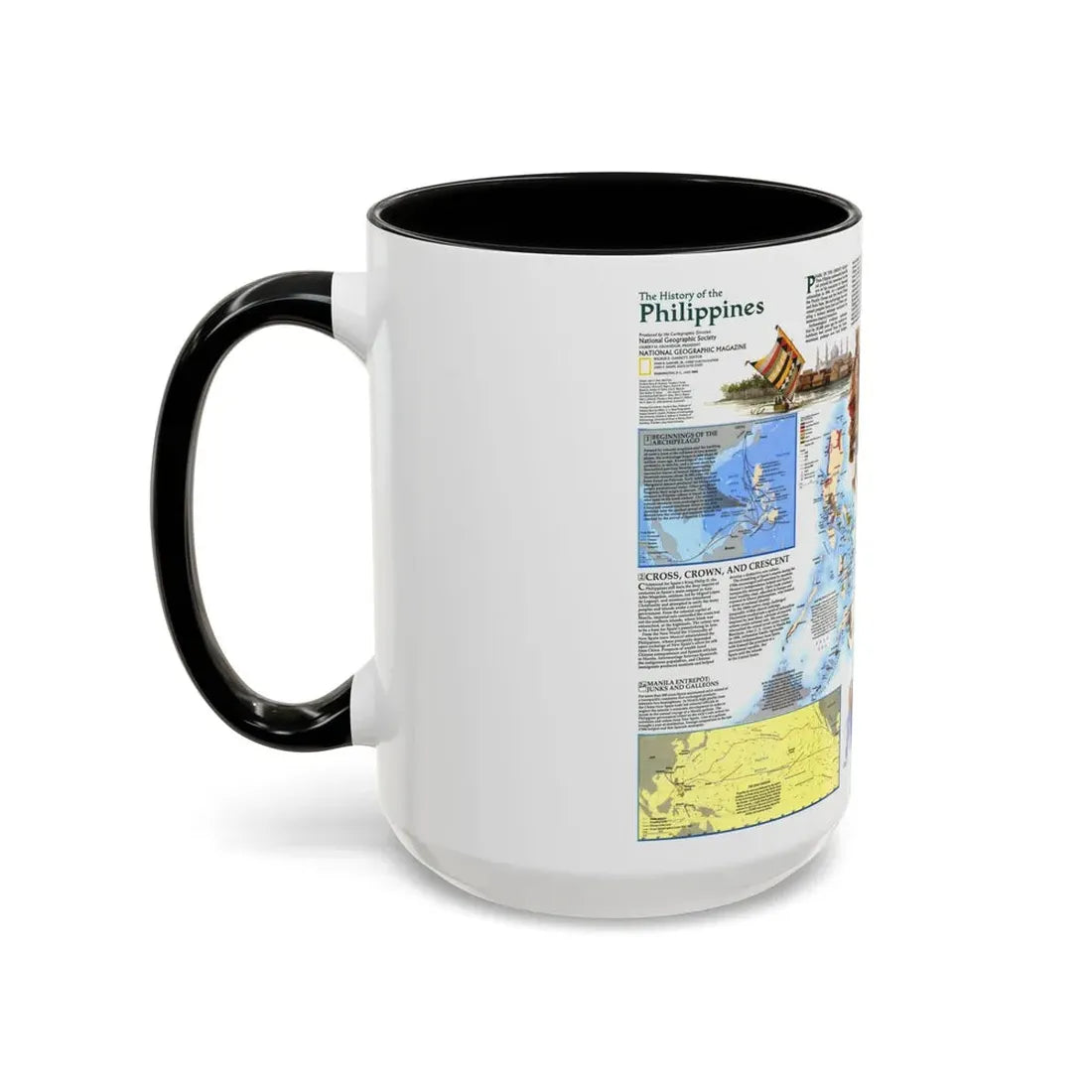 Philippines - The History of the (1986) (Map) Accent Coffee Mug - Go Mug Yourself