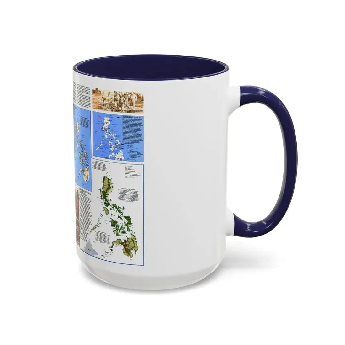 Philippines - The History of the (1986) (Map) Accent Coffee Mug - Go Mug Yourself