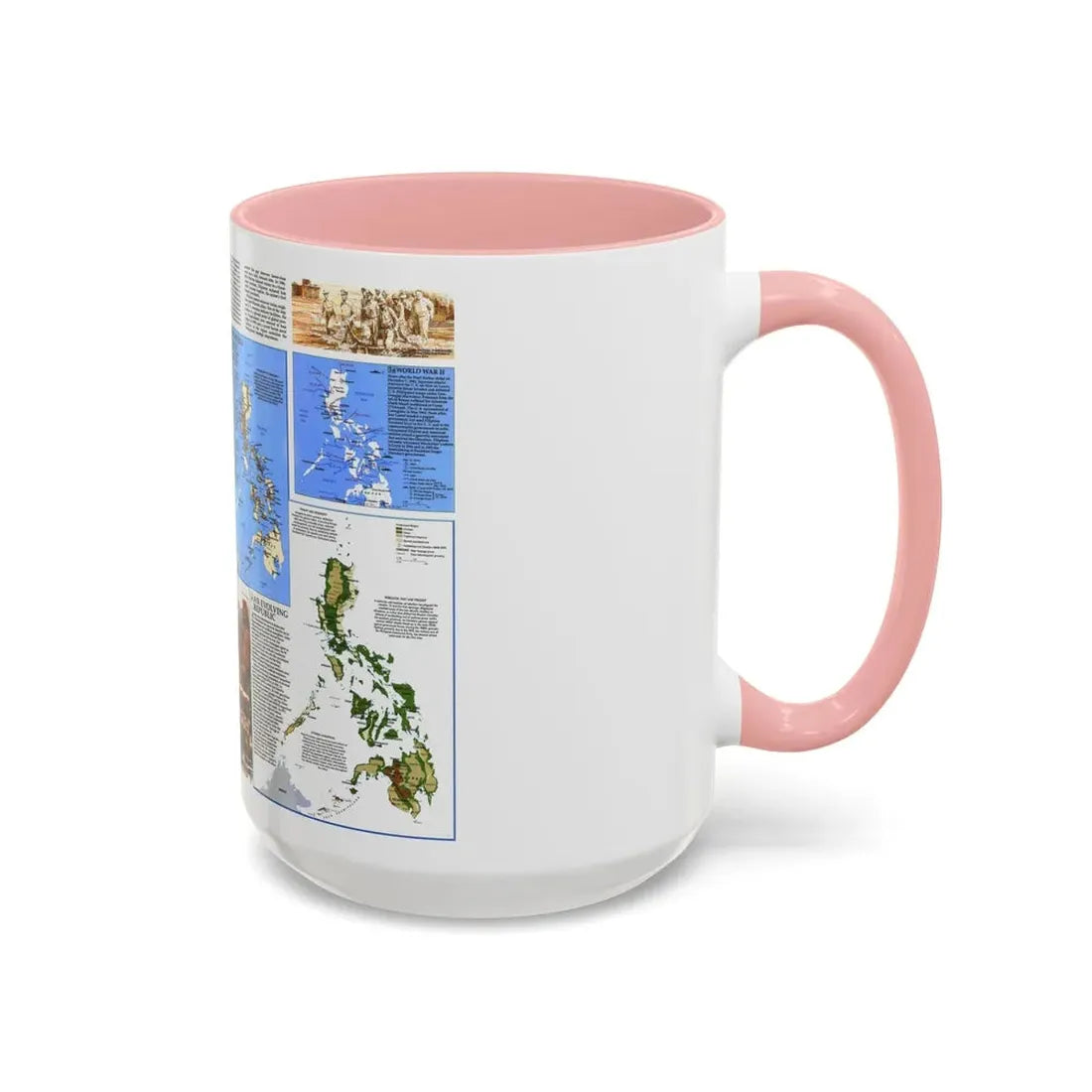 Philippines - The History of the (1986) (Map) Accent Coffee Mug - Go Mug Yourself