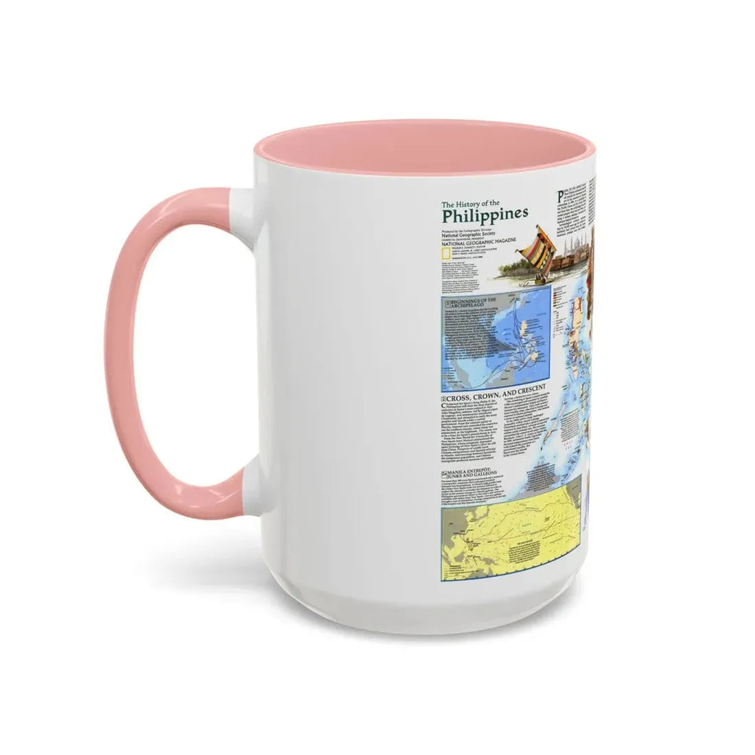 Philippines - The History of the (1986) (Map) Accent Coffee Mug - Go Mug Yourself