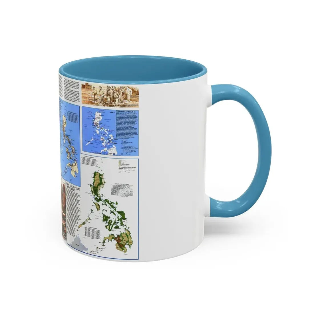 Philippines - The History of the (1986) (Map) Accent Coffee Mug - Go Mug Yourself