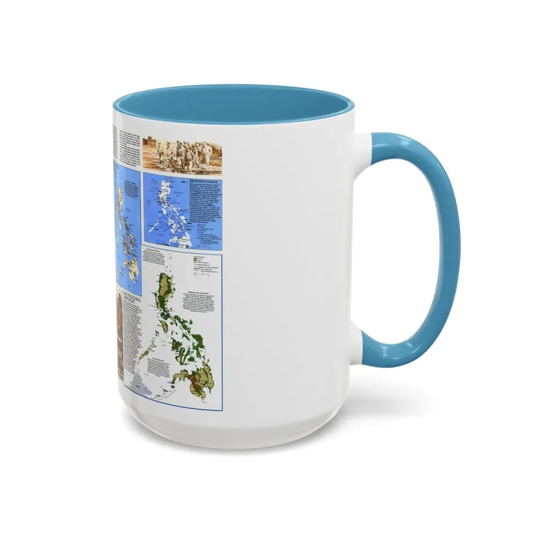 Philippines - The History of the (1986) (Map) Accent Coffee Mug - Go Mug Yourself
