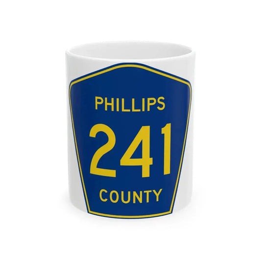 Phillips County Route 241 AR (Arkansas) (Road Sign) White Coffee Mug 11oz - Go Mug Yourself