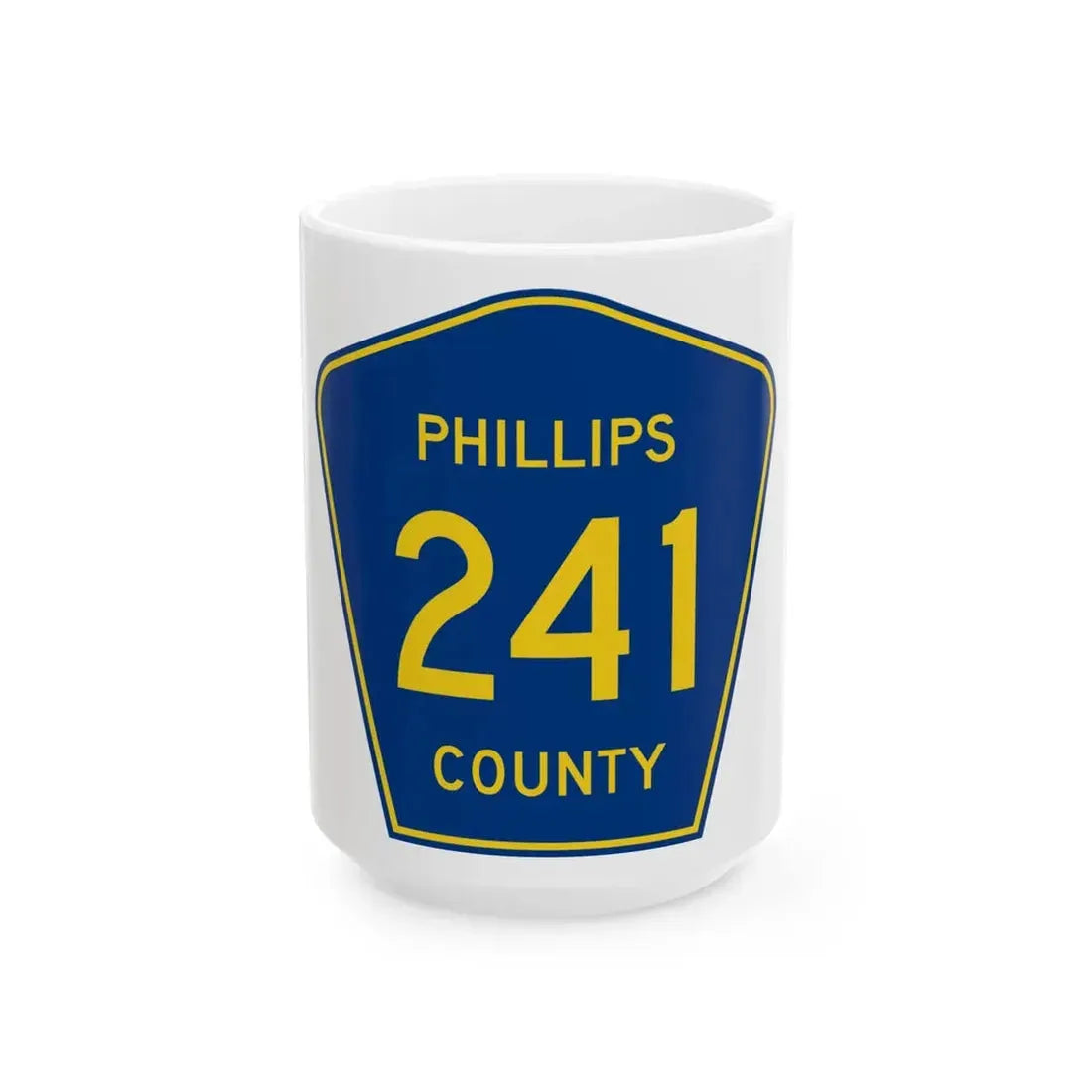 Phillips County Route 241 AR (Arkansas) (Road Sign) White Coffee Mug 15oz - Go Mug Yourself