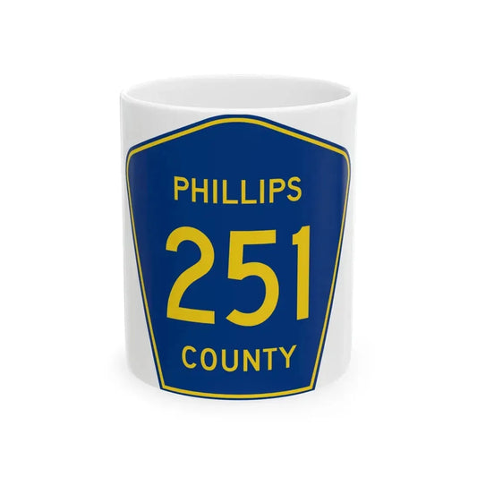 Phillips County Route 251 AR (Arkansas) (Road Sign) White Coffee Mug 11oz - Go Mug Yourself