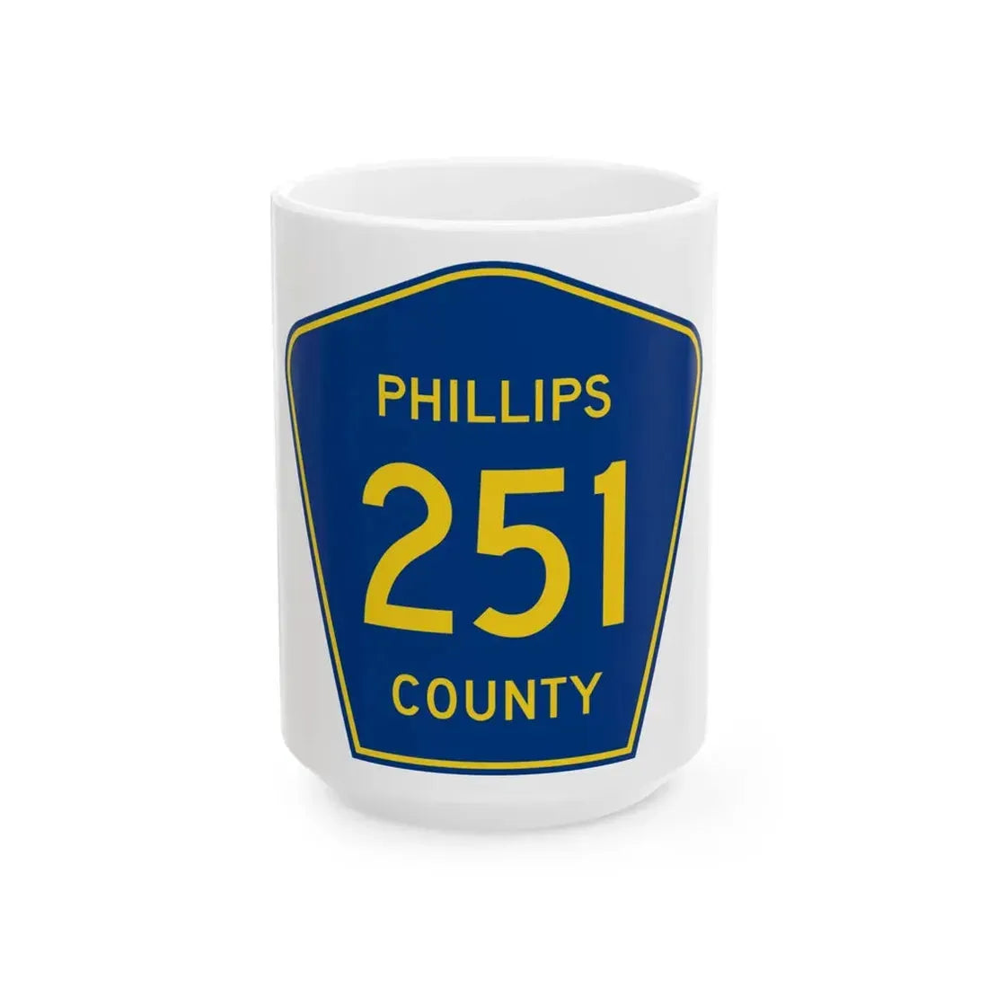Phillips County Route 251 AR (Arkansas) (Road Sign) White Coffee Mug 15oz - Go Mug Yourself