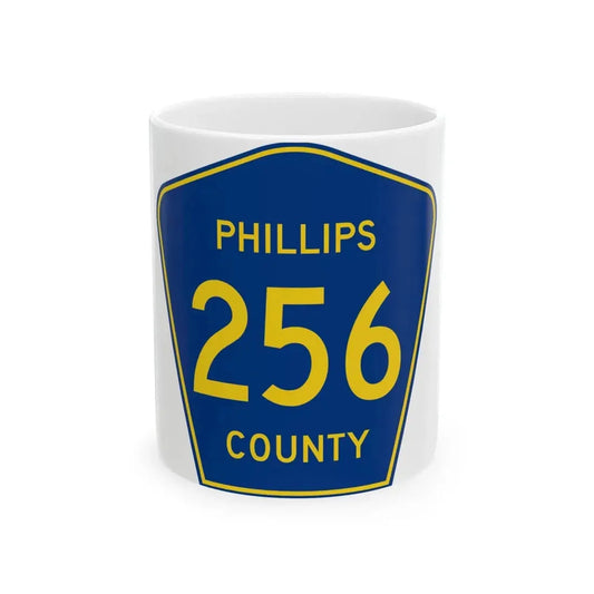 Phillips County Route 256 AR (Arkansas) (Road Sign) White Coffee Mug 11oz - Go Mug Yourself