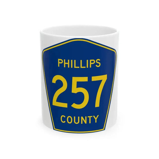 Phillips County Route 257 AR (Arkansas) (Road Sign) White Coffee Mug 11oz - Go Mug Yourself