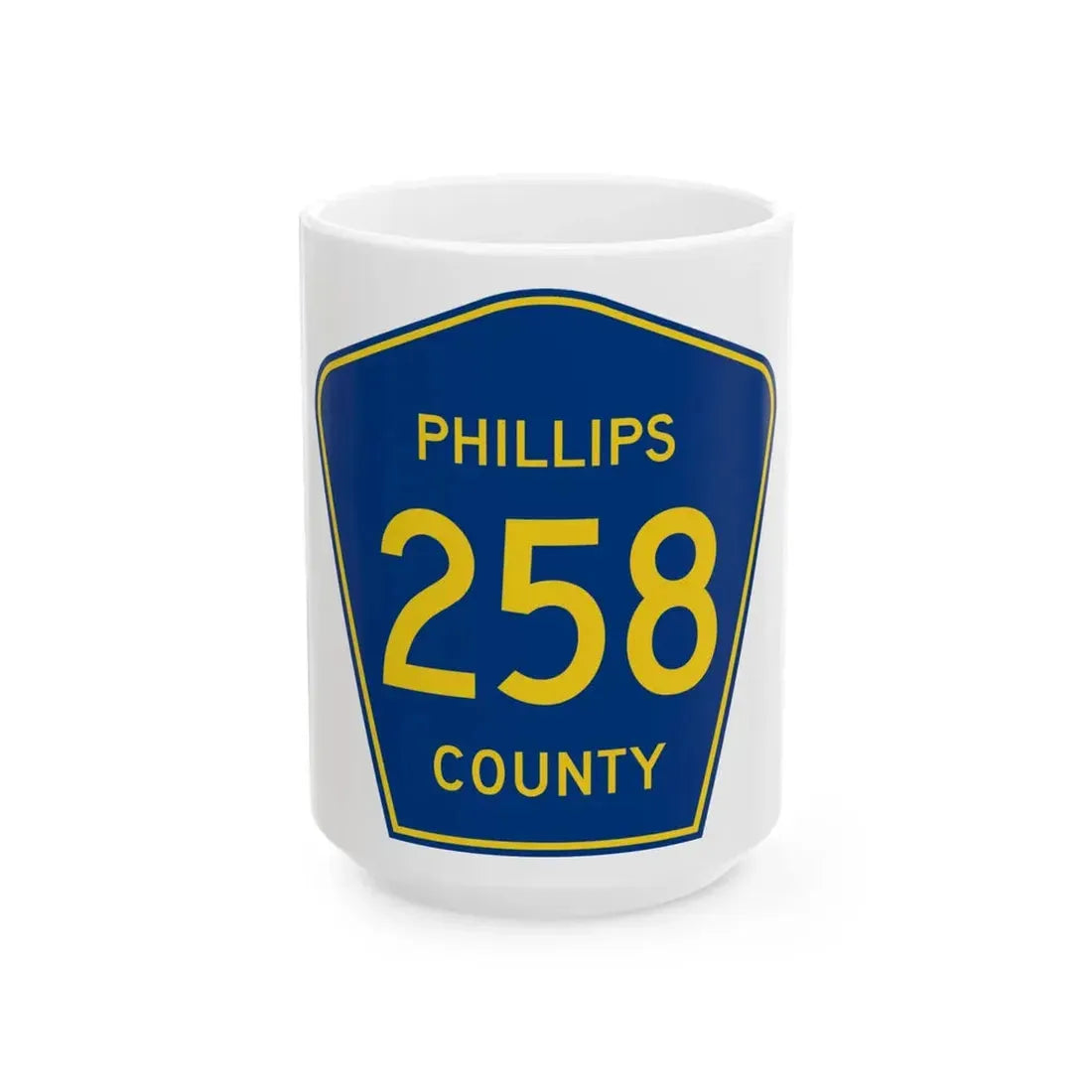 Phillips County Route 258 AR (Arkansas) (Road Sign) White Coffee Mug 15oz - Go Mug Yourself