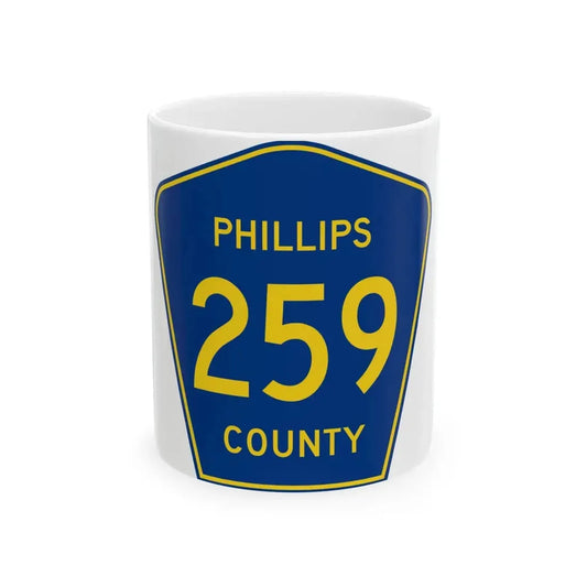 Phillips County Route 259 AR (Arkansas) (Road Sign) White Coffee Mug 11oz - Go Mug Yourself