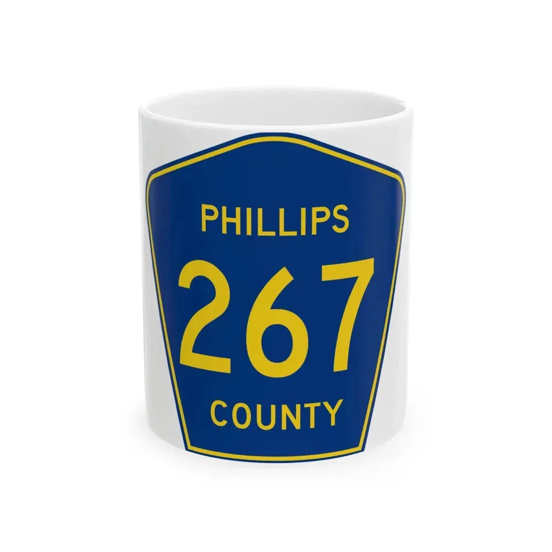Phillips County Route 267 AR (Arkansas) (Road Sign) White Coffee Mug 11oz - Go Mug Yourself