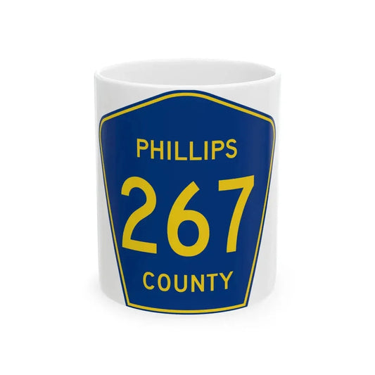Phillips County Route 267 AR (Arkansas) (Road Sign) White Coffee Mug 11oz - Go Mug Yourself