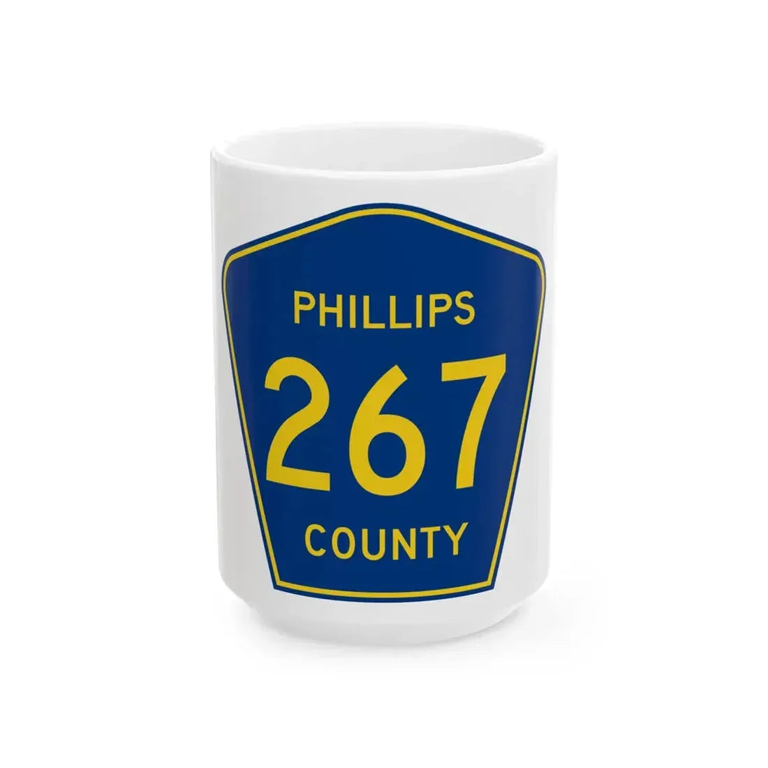 Phillips County Route 267 AR (Arkansas) (Road Sign) White Coffee Mug 15oz - Go Mug Yourself