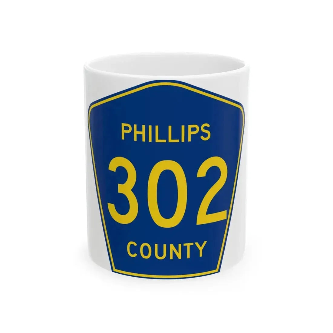 Phillips County Route 302 AR (Arkansas) (Road Sign) White Coffee Mug 11oz - Go Mug Yourself