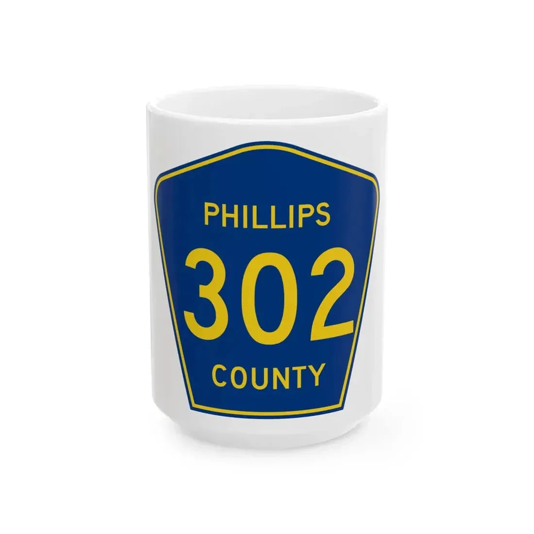 Phillips County Route 302 AR (Arkansas) (Road Sign) White Coffee Mug 15oz - Go Mug Yourself