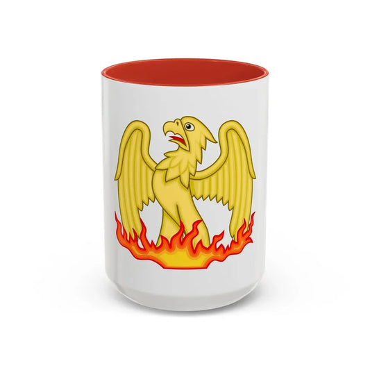 Phoenix Badge of Elizabeth I - Accent Coffee Mug 15oz Red - Go Mug Yourself