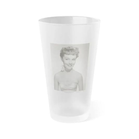 Phyllis Kirk #09 (Vintage Female Icon) Frosted Pint Glass 16oz 16oz Frosted - Go Mug Yourself