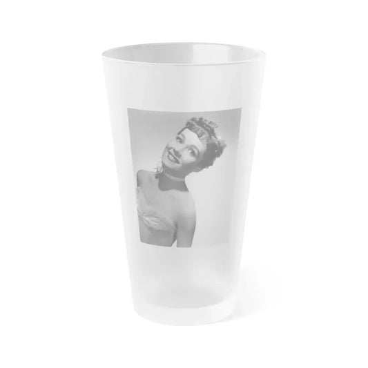 Phyllis Kirk #28 (Vintage Female Icon) Frosted Pint Glass 16oz 16oz Frosted - Go Mug Yourself