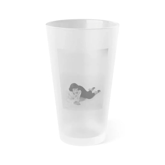 Phyllis Kirk #38 (Vintage Female Icon) Frosted Pint Glass 16oz 16oz Frosted - Go Mug Yourself