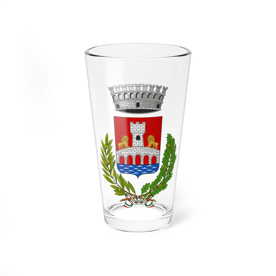 Piana Crixia-Stemma (Italy) (Coat of Arms) Pint Glass 16oz 16oz - Go Mug Yourself