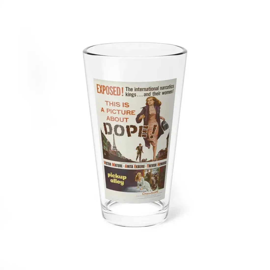 PICK UP ALLEY 1957 Movie Poster - Pint Glass 16oz 16oz - Go Mug Yourself
