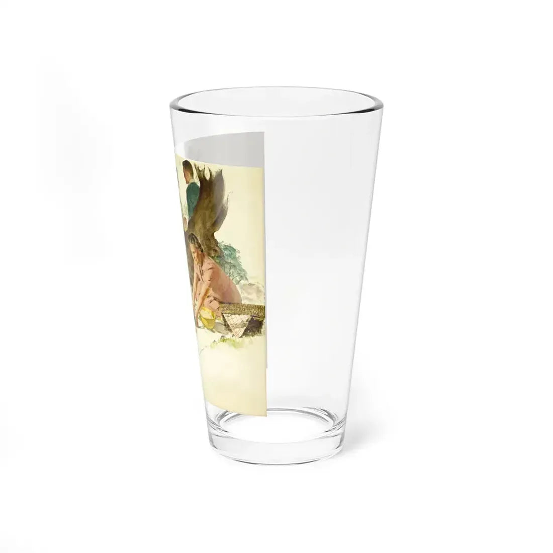 Picnic in Birch Grove, original Brewing Industry Foundation advertisement illustration, circa 1950s (Magazine Illustration) Pint Glass 16oz - Go Mug Yourself
