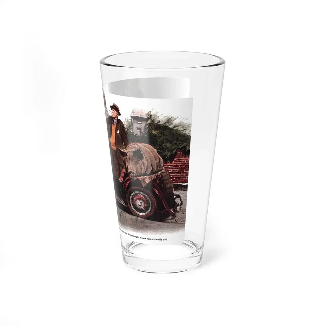 Pigs Have Wings (2), Collier's magazine, September 20, 1952 (Magazine Illustration) Pint Glass 16oz - Go Mug Yourself