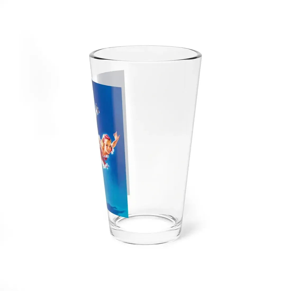 Pin-Up Roller-Skating (Magazine Illustration) Pint Glass 16oz - Go Mug Yourself