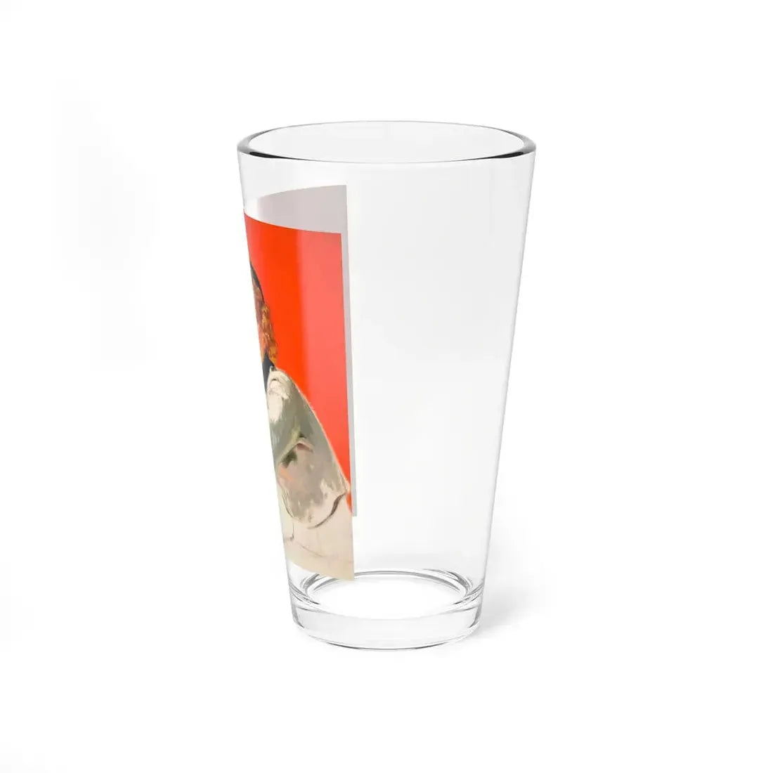 Pin-Up with Skates (Magazine Illustration) Pint Glass 16oz - Go Mug Yourself